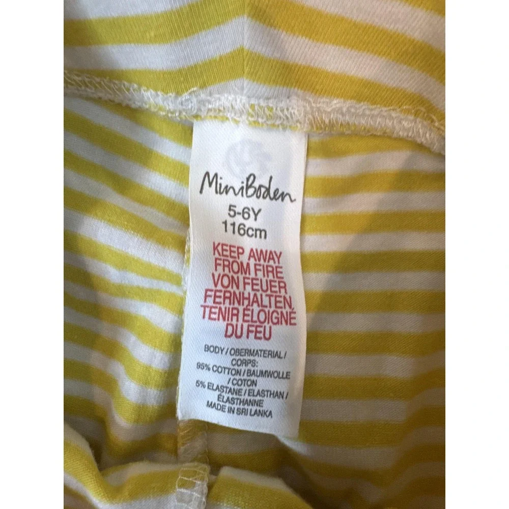 Mini Boden Dress Leggings Set Girls 5-6 Years Floral Stripe Pockets Jersey